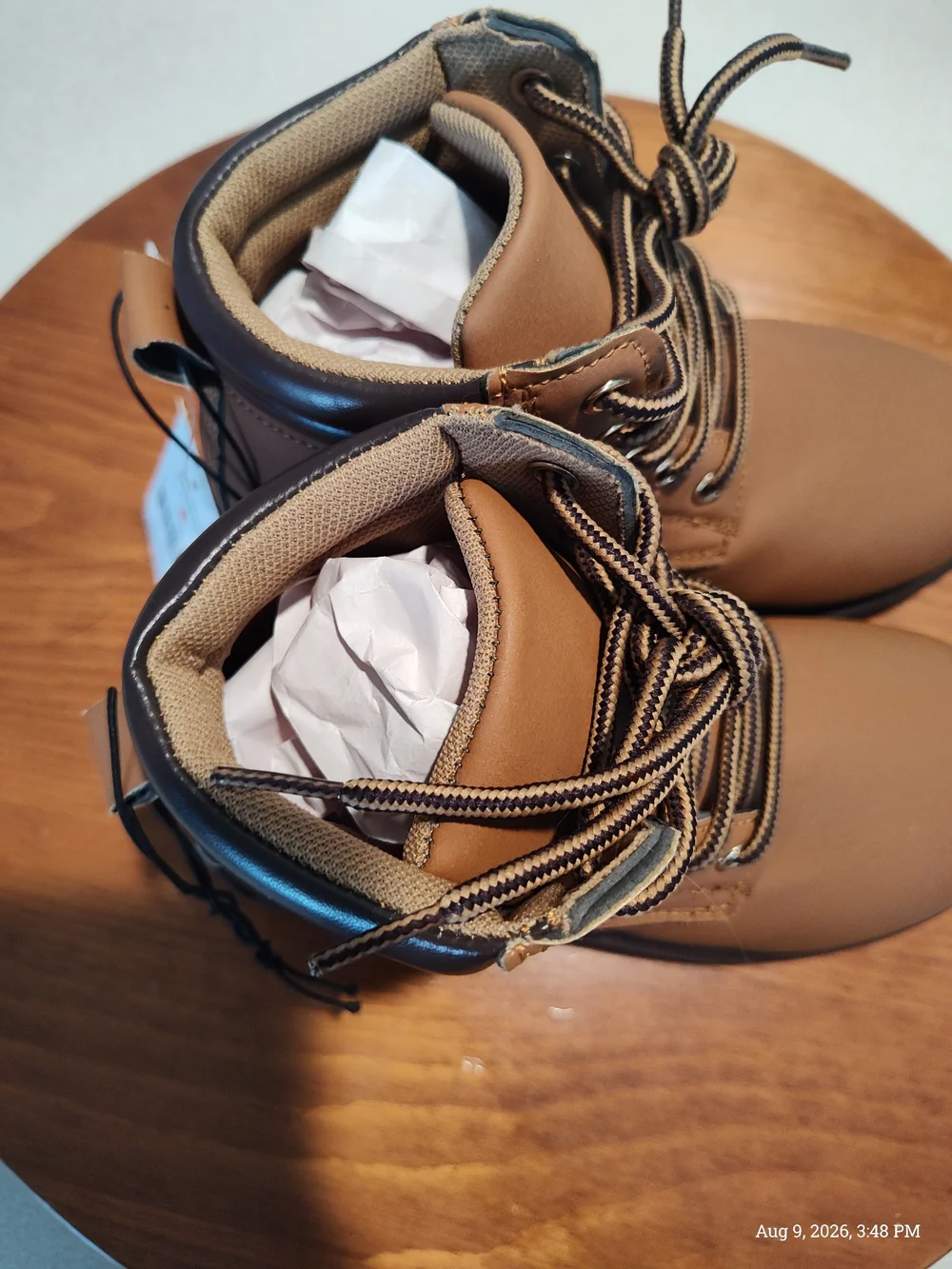 Kids Sz 13 Tan Lace-Up Ankle Boots for Everyday Play N W T